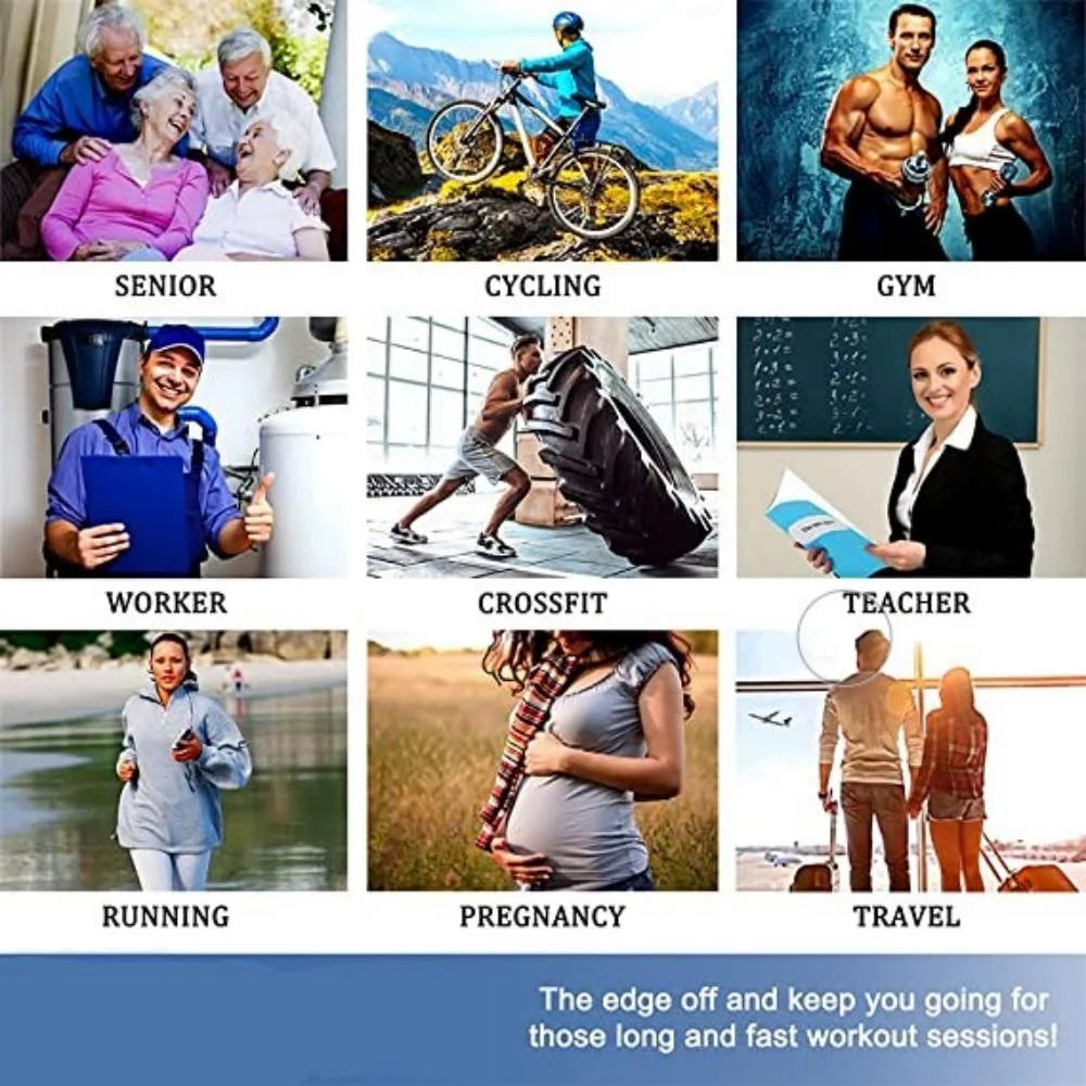 3 Pairs Compression Knee Socks for Women & Men for Outdoor Cycling and Running Recovery Socks, Black