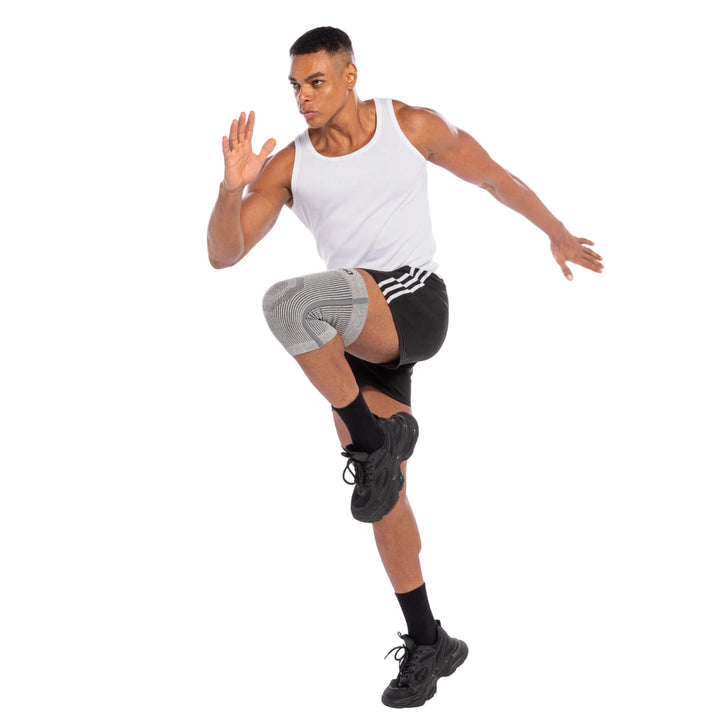 THERMO™ Circulation Knee Sleeve, Compression Lite, Natural Semiconductor Infrared Healing Knee Brace, Superior to Compression, Classic Style W/Single Support Stay, Large